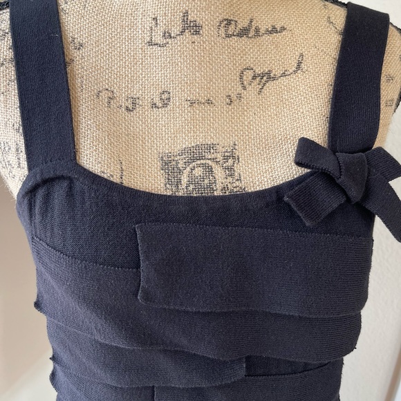 Etcetera 3 piece “tank”, shrug, and skirt. Cotton sweater material. Blac… - Picture 2 of 10